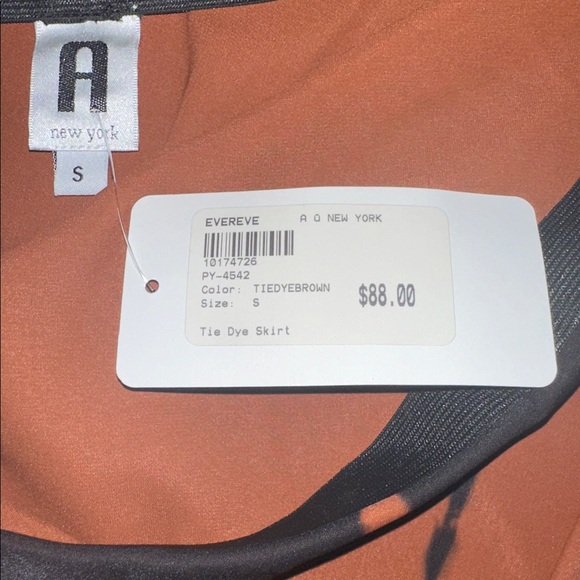 NWT Evereve Brown and Black Tie-Dye Midi Skirt Size S - Picture 5 of 7